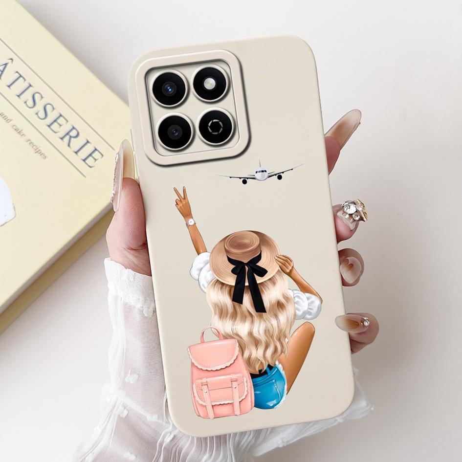 For Honor X7c 4G Case ALT-LX2 Shockproof Cover Sweet Girls Love Heart Soft Liquid Silicone Phone Cases For Honor 200 Smart Coque