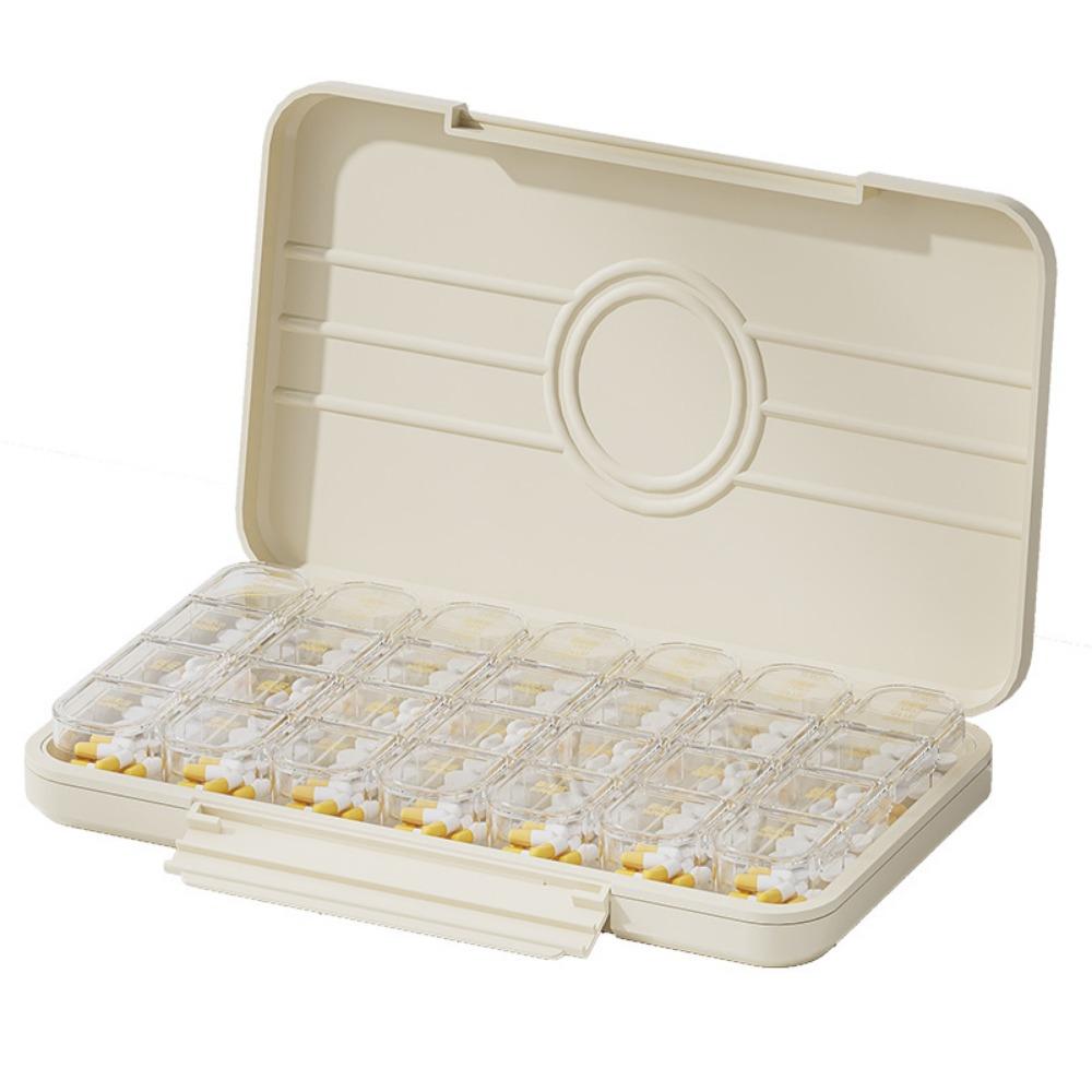 A Week Medicine Storage Containers Portable Sealed Pill Case BPA Free Pill Dispenser Box Outdoor