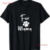 Футболка с принтом 'Fur Mama' для любителей собак или кошек винтажная стирка графический принт Растягивающаяся Стильная Универсальная Унисекс Слегка дышащая Повседневная Мягкая