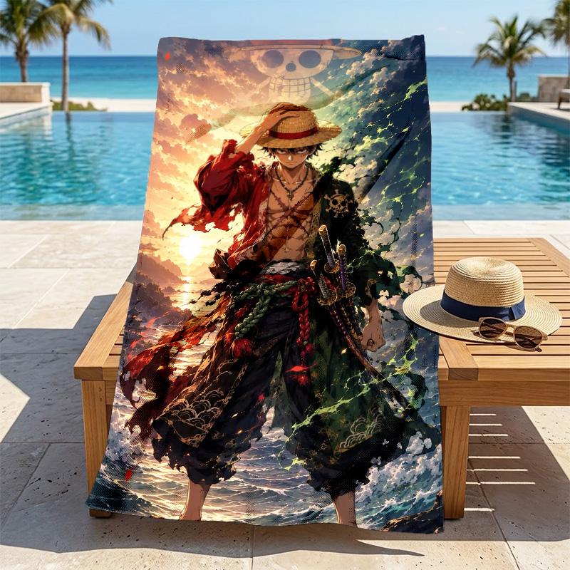 One Piece Stylish Digital Printing Beach Towel Quick‑Drying Absorbent Blanket for Beach Pool Gym Travel C319