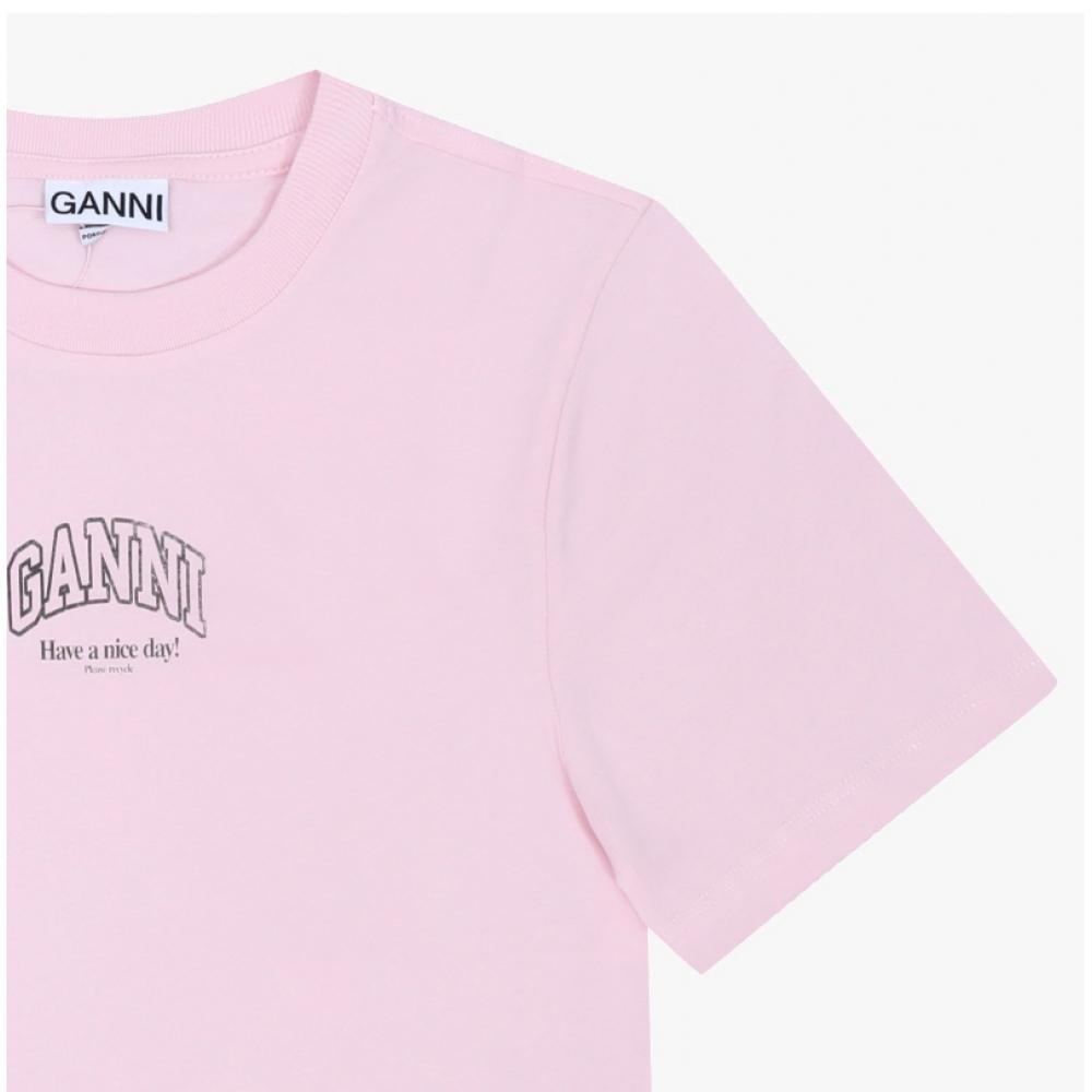 Ganni Женская футболка S с логотипом eSSenTial A1050057 868