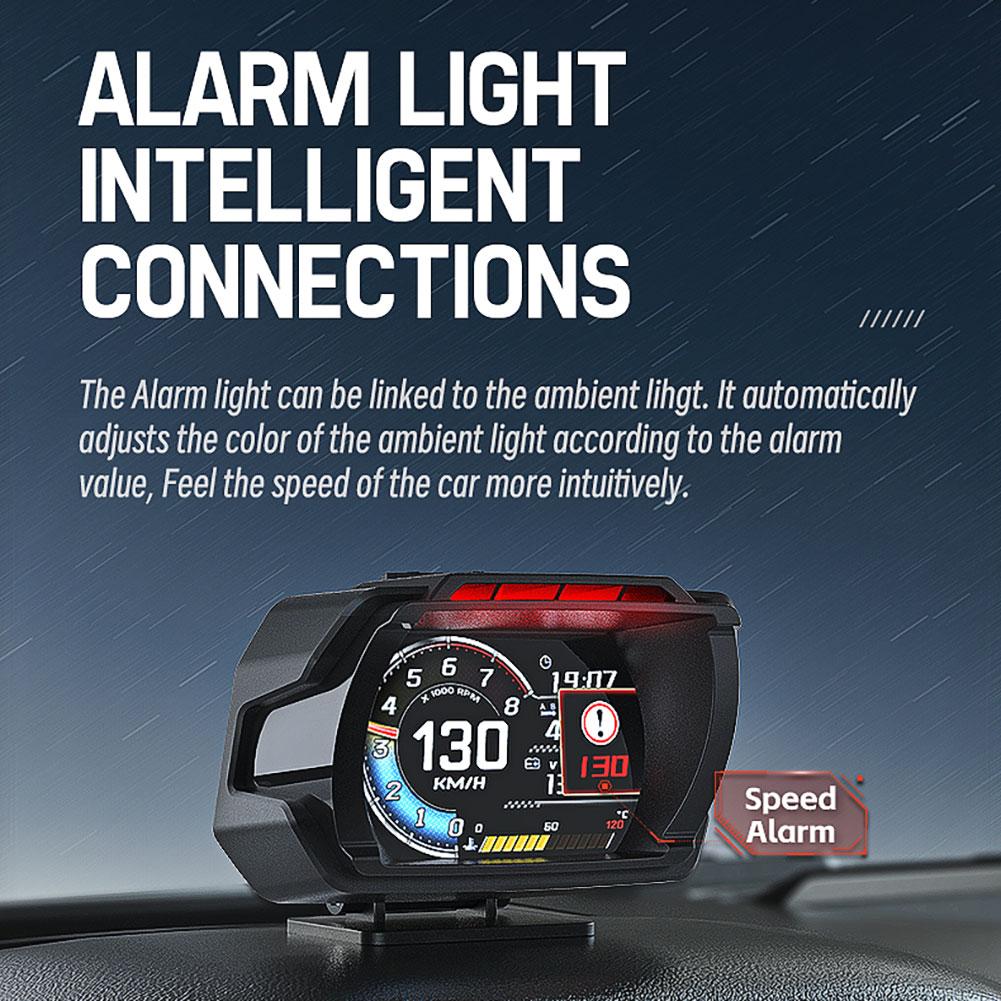 Автомобильный проекционный дисплей Расход топлива Цифровой спидометр Сигнализация превышения скорости On-BDII Интеллектуальный цифровой спидометр Датчик температуры масла