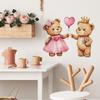 Пара Медведь Любовь Воздушный Шар Спальня Гостиная Торговый Центр Фон Стена Украшения Наклейки На Стены