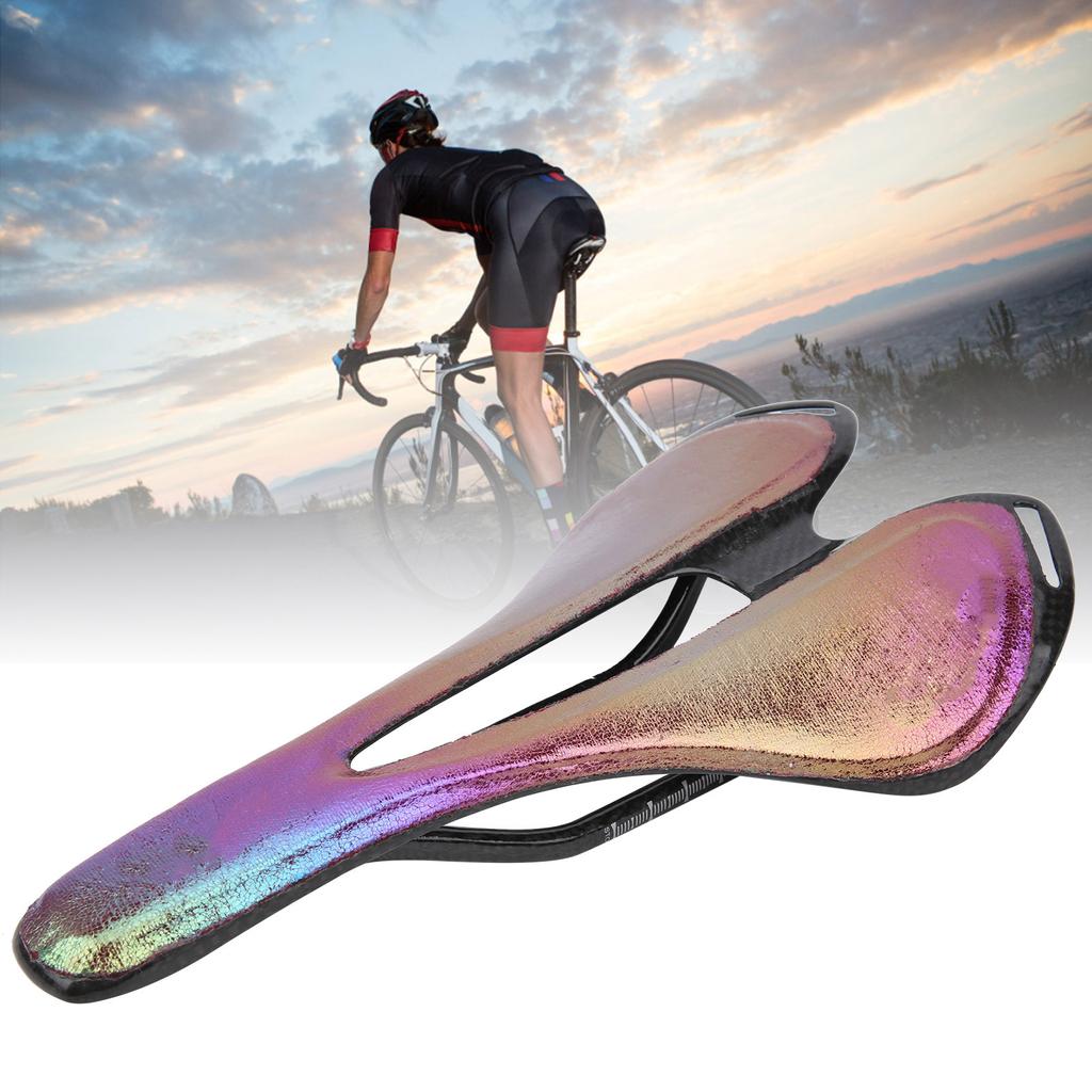 Bike Saddle Colorful for Road Mountain Riding Bicycle Carbon Fiber Accessories 150kg