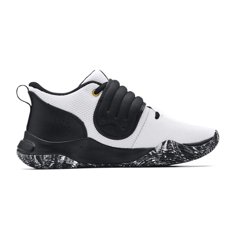 Under Armour Кроссовки Zone BB GS белые черные золотые детские 3024262-102