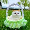 Plastic Flower Basket Cat Simulation Cat Toy Cute Cat Ornament