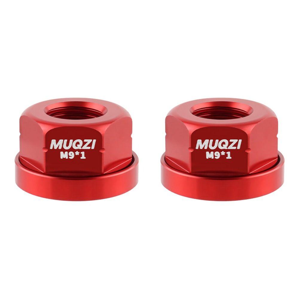 2pcs M9/M10/M10*3/8 Bicycle Hub Nut Aluminum Alloy Anti-rust Rear Axle Screw High Strength Anodizing Bike Accessories Cycling