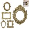 5 шт. Винтажная смола DIY Рамка для теневой коробки Золотая DIY Рамки для демонстрации воспоминаний Мини-фоторамки Декорация для фотофона
