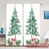 2 шт., Шторы Рождественские елки Снег Подарок Популярный принт Шторы Универсальные тканевые шторы Все сезоны Идеально подходят для гостиной,