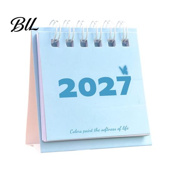 Календарь Мини Настольный 2027, Янв. 2027 по Дек. Настольный календарь-домик, маленький, вертикальный, на 12 месяцев, с пружинным переплетом, для дома