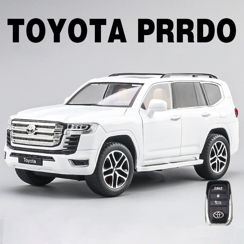 1:24 Toyota LAND CRUISER PRADO Управление ключом Сплав Модель автомобиля Звук и свет Оттянуть Назад Детская игрушка Коллекционные предметы Подарок на день рождения