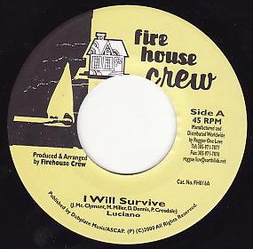 7-дюймовая пластинка LUCIANO - I Will Survive FH016 Firehouse Crew 2000 Ямайка Регги, Ска и Даб Б/У