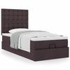 Maison Exclusive - Lit ottoman avec matelas marron foncé 90x200 cm tissu