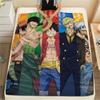 Фланелевое одеяло с принтом персонажей One Piece, Высококачественное, Удобное для всех сезонов, Декор для дома, Тепло и уют, Идеально для рождественских подарков