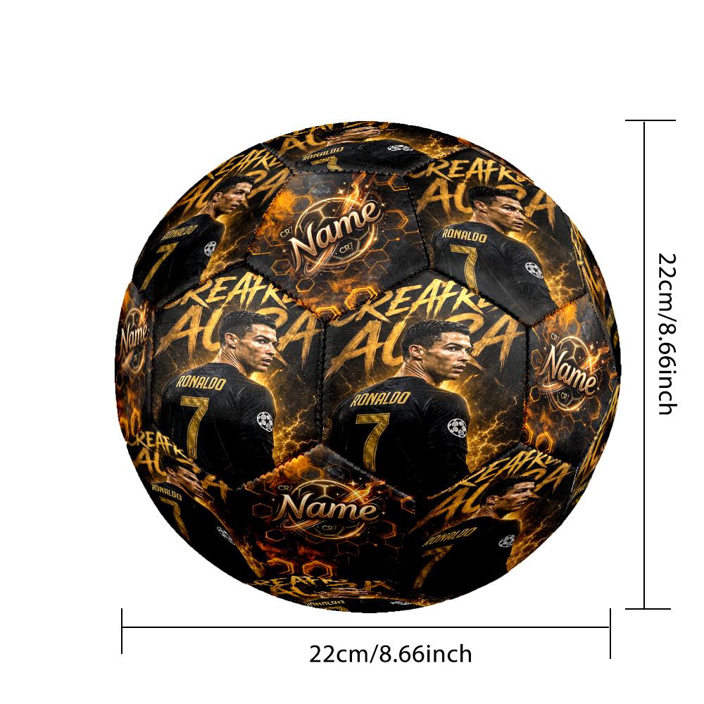 Ronaldo Cr7 Legend Poster Customized Name Size 5 Soccer football Machine Sewn Indoor/Outdoor Universal Football Customize Exclusive Personalized Name
