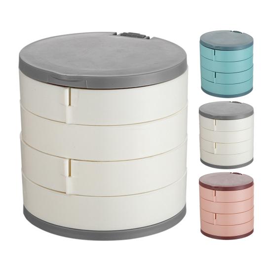 Органайзер для ювелирных изделий, красивая, полезная подставка для ювелирных изделий, многослойная вращающаяся шкатулка для драгоценностей для общежития