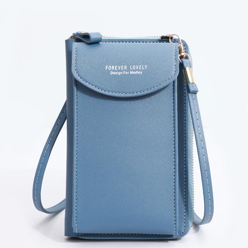 Women's Wallet Shoulder Mini Leather Bags Straps Mobile Phone Big Card Holders Wallet Handbag Money Pockets Girls Small Bags sac
