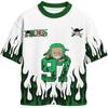 One Piece Luffy Zoro Japanese Anime Football Sports Jersey Cosplay T-Shirt Adult Breathable Quick-Drying Sports Top