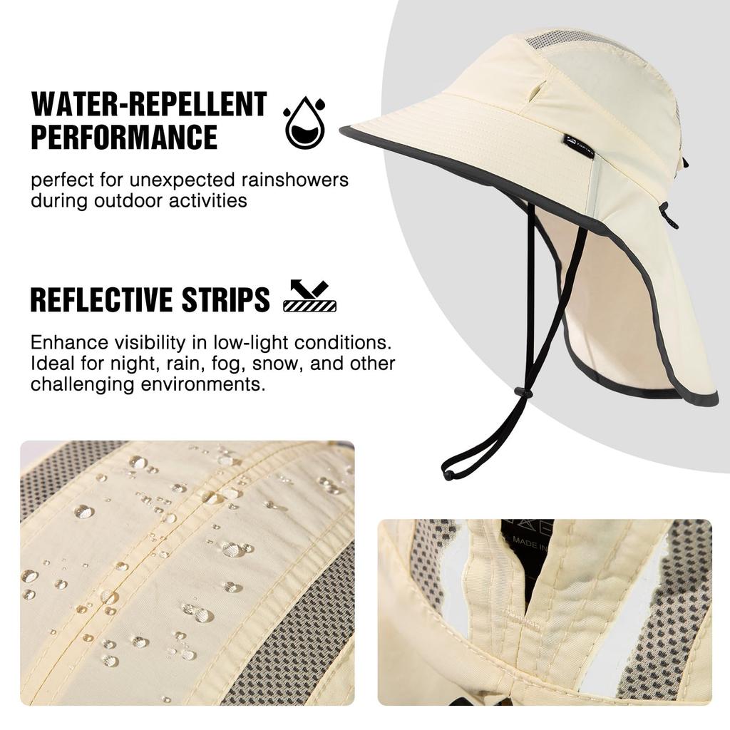 Шляпа Safari Hat для приключений Boonie Fishing UV Military Sun Sunshade Chin Wide UV Protection XL [TOP-EX] для женщин, Шляпа, складная, с хвостиком, Шляпа, Шляпа,