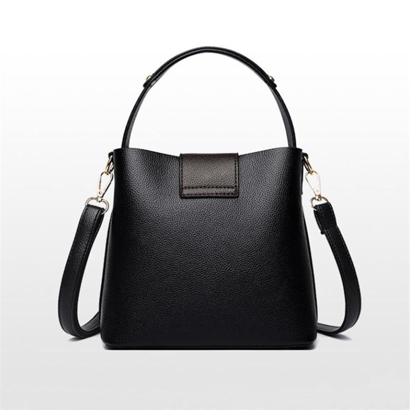 Новая универсальная кожаная сумка-ведро, модная женская сумка через плечо, большая вместимость, модные женские сумки через плечо