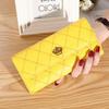 Women Lady Clutch Leather Plaid Hasp Wallet Long Length Card Holder Phone Bag Case Purse