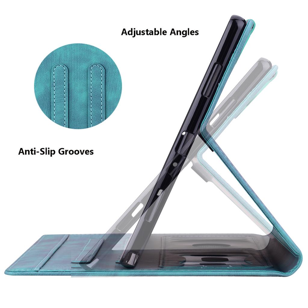 Чехол-книжка для Samsung Galaxy Tab S10 Lite / Tab S10 FE / Tab S9 FE Слот для карт Кожаная подставка Чехол-книжка Цветочный кот