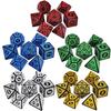 New 7-Die For TRPG DND Glitter Game Accessory Dice Set Iidescent