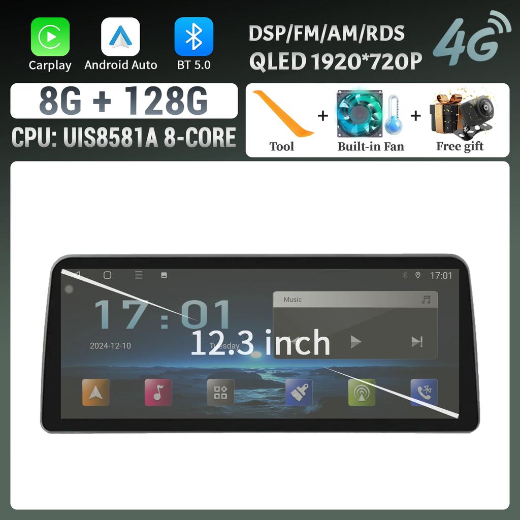 12.3inch Touch Screen Android 14 For Nissan Teana 2019 2020 Car Radio Multimedia Navigation GPS  CarPlay Bluetooth Stereo