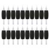 20pcs Tattoo Tube Grip Black 5RT Silicone Lightweight Stable Disposable Tattoo Tip Tubes 0.98in