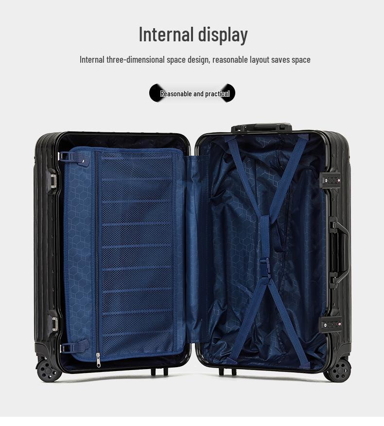 20" Women's Lightweight Aluminum Frame Carry-on Suitcase with Scratch-resistant Finish and Universal Wheels