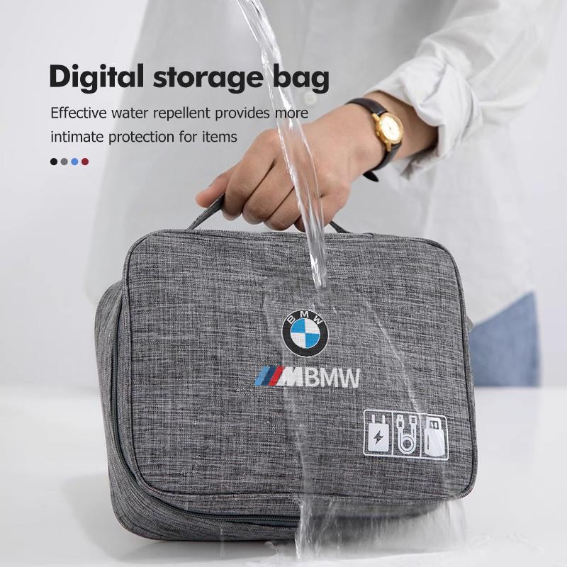 For BMW Large Size Travel Cable Storage Pouch Carry Waterproof Bags E46 E90 E60 F10 E39 F30 E36 E87 E90 E30 E53 F31 E92 IH7