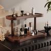 Cup Storage Rack Double Layer Design Strong Load-bearing Smooth Edge Burr Free Wooden Desktop Storage Holder