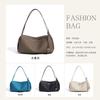 New genuine leather lunch bag, top-layer cowhide fashion handbag, versatile shoulder and underarm commuter bag