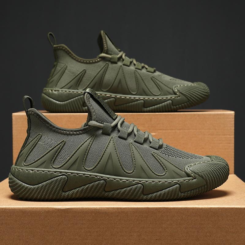 Мужская обувь 2024 года, летняя новая дышащая сетчатая повседневная обувь, мягкая подошва, трикотажная спортивная обувь, дизайнерские кроссовки для мужчин, хлопковая ткань