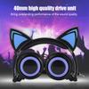 CL107 Cat Ear Foldable Music   USB Headphone Earphone with LED Light for PC Mobile Phone