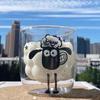 Cute Cartoon The Sheep Double Glass 300Ml Cold Drink Cup Coffee Mug Cute Milk Juice Cup Best Gift for Festival