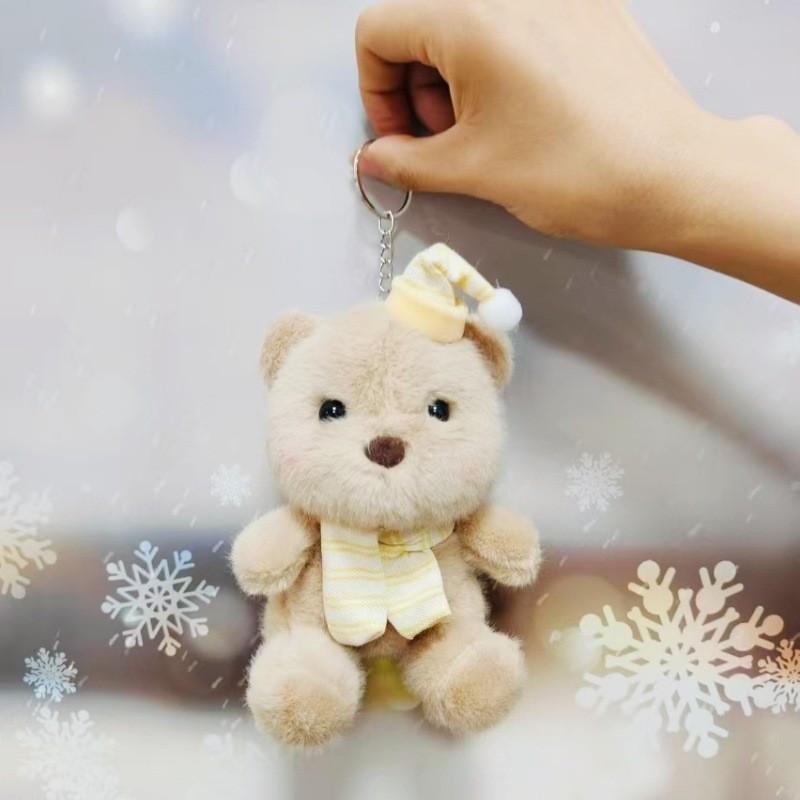 Шляпа День рождения Очаровательный медведь кулон Милая мультяшная девочка Плюшевый брелок Рюкзак Детский