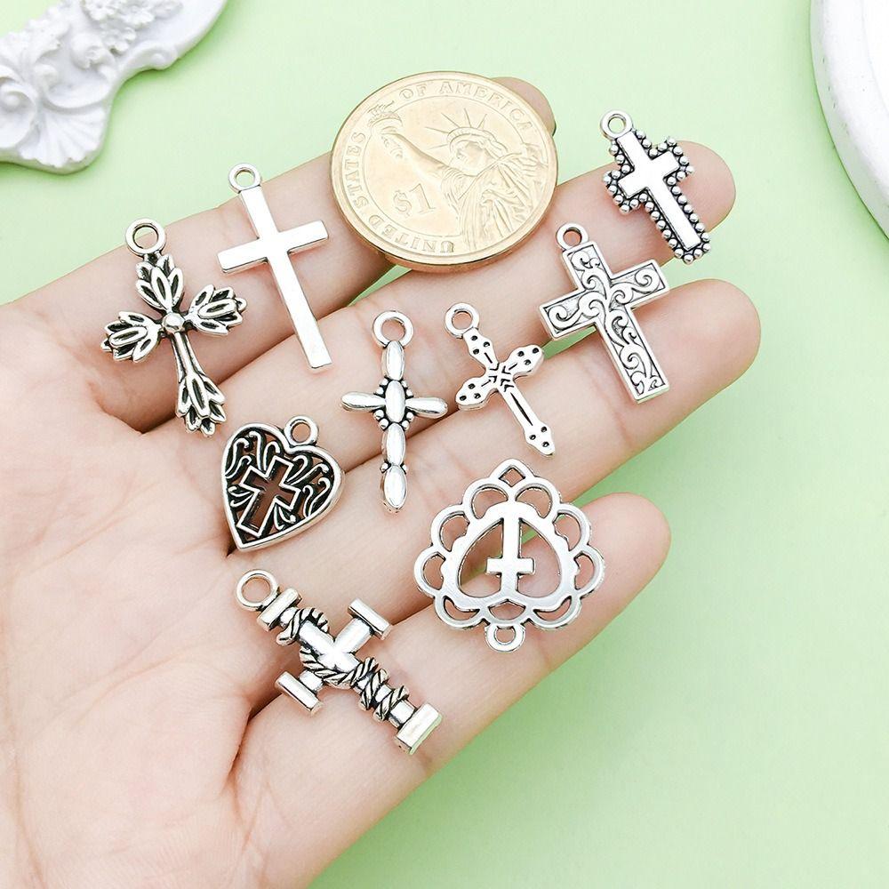 20Pcs DIY Bracelets Jewelry Making Materials Handcrafts Cross Charms Pendants  Jewelry Design