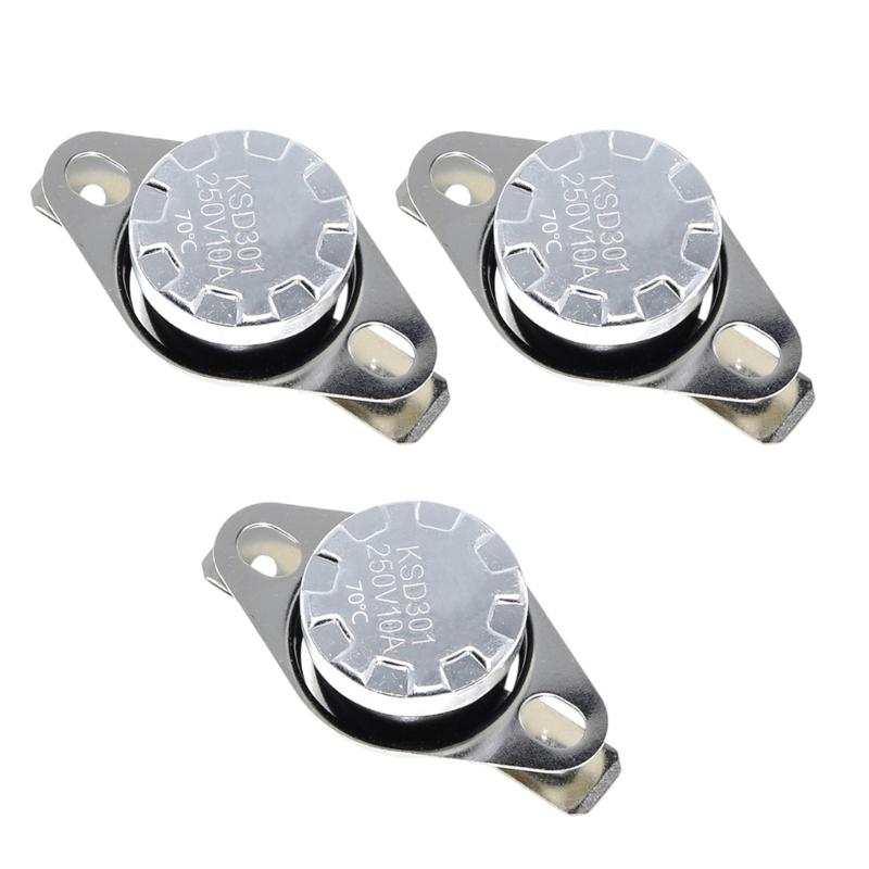 3 шт. 40/70/85/125℃ Термостат KSD301 250V 10A Нормально Замкнутый Нормально Разомкнутый Переключатель Температуры Терморегулирование Обслуживание