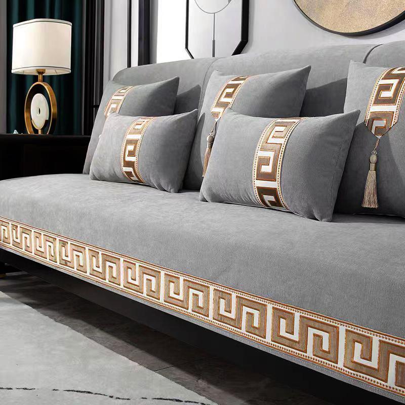 Четыре сезона универсальная противоскользящая подушка для дивана, чехол для дивана-кровати, комбинация, чехол для дивана, шенилл, китайский стиль, пылезащитный коврик для дивана, декор