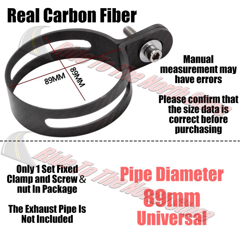 For SC project Arrow Yoshimura AK Brother Mivv Leovince Austinracing Etc Exhaust Tail Pipe Carbon Fiber Stainless Fixed Clamp