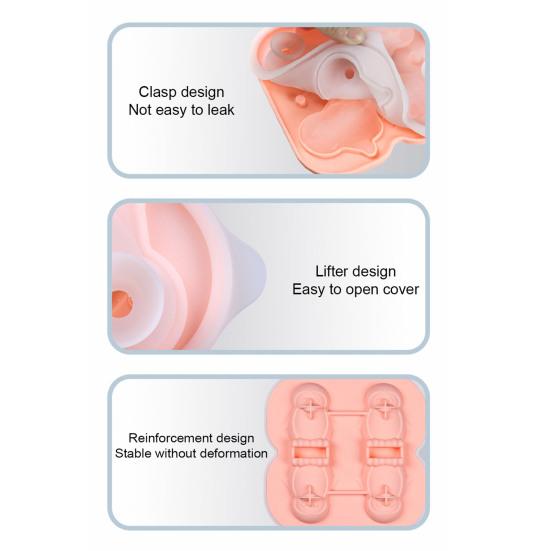 Penguin Shape Ice Tray Mold Non-stick Reusable Ice Cubes Silicone Whiskey Ice Penguin Mold Kitchen Accessory