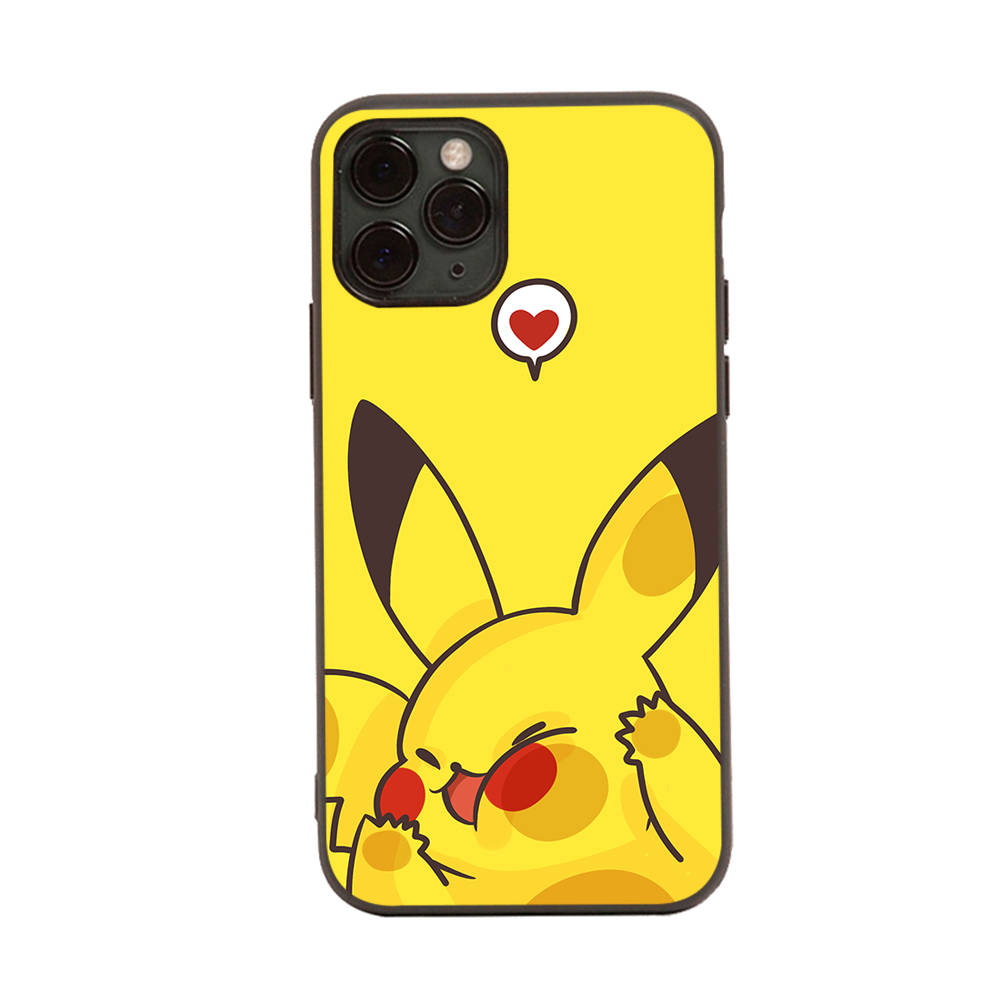 Чехол PK10 Pikachu PokémonBlack Sofe для Xiaomi Poco X6 X4 M5 M6 F5 F6 C65 C55 C50 C51 C40 Pro Redmi 14C A3X 13C 12C 11T 10A 9C Note 7 6 8A Plus