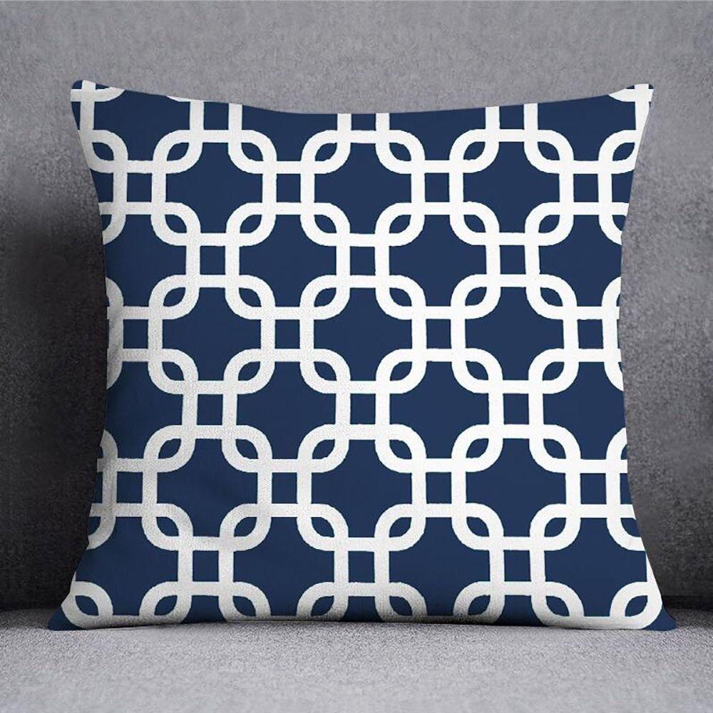 Гуфу Геометрическая наволочка для подушки Диван Гостиная Наволочка для подушки Офисная поясничная подушка Прикроватная квадратная наволочка Съемная и моющаяся