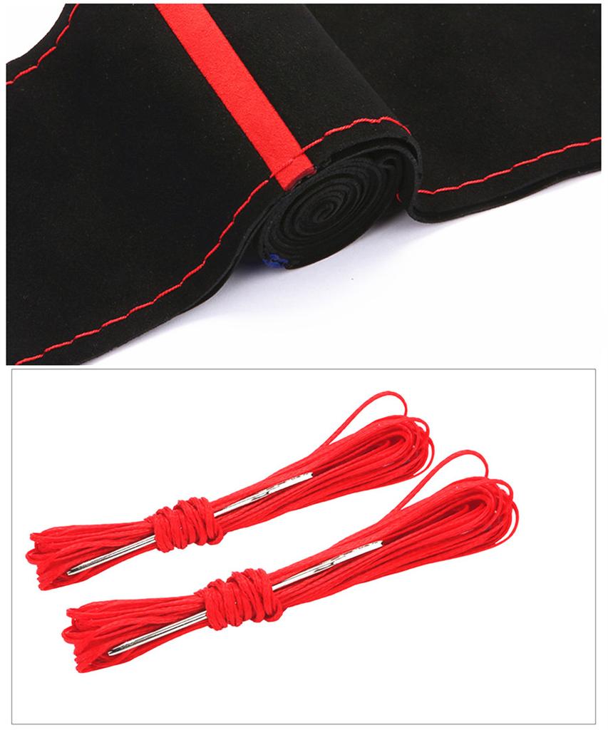 Car Suede Steering Wheel Cover Protector Anti-Slip For 37-38cm Outside Diameter
