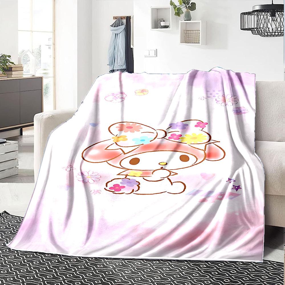 1 шт. Плед My Melody с цветами Легкий фланелевый плед для дивана, кровати, путешествий, кемпинга, гостиной, офиса, кресла