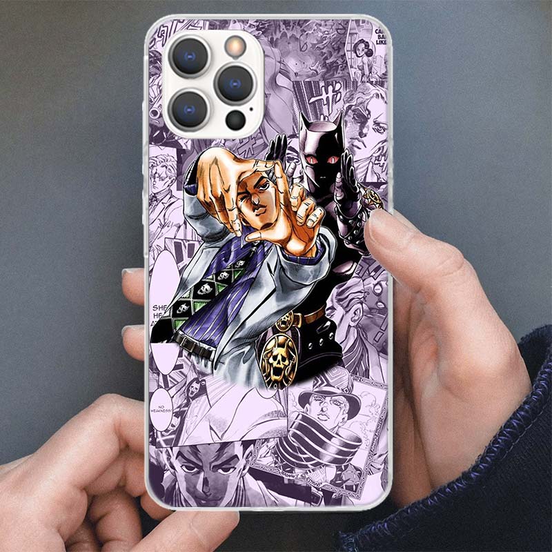 Чехол для телефона Anime JoJo Killer Queen для Apple iPhone 16 15 14 13 12 11 Pro Max Mini XS XR X 7 Plus 8 + SE с мягким силиконовым принтом She