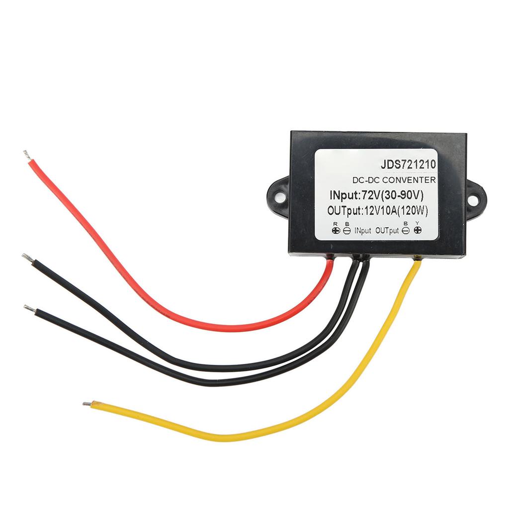 Понижающий преобразователь IP67 Водонепроницаемый DC 72V в DC 12V 10A Модуль преобразователя напряжения для транспортного средства