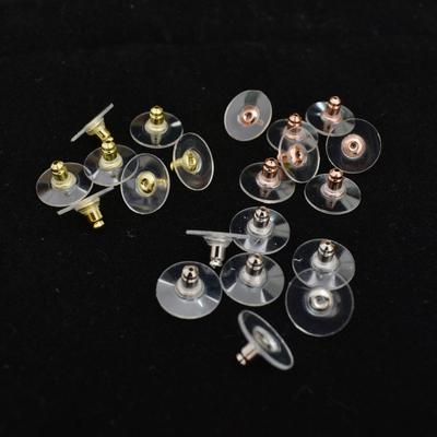 100 шт. 18K Фрисби Пуля Пленка Беруши Серьги DIY Ювелирные Аксессуары Гальванизированные Медные Аксессуары Серьги-гвоздики Вилки