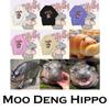 Moo Deng Tiny Baby Hippo Star Thailand Cute Pygmy Hippo Unisex Men Women Kid T-Shirt Print Short Sleeve Round Neck